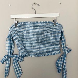 Blue/White Checkered Co Ord Set